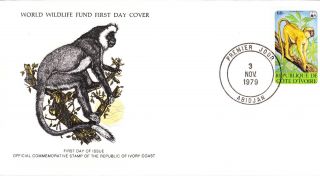 World Wildlife Fund First Day Cover - The Ivory Coast - Colobus Monkey No 143 photo
