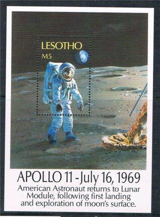 Lesotho 1989 Moon Landing Ms Sg 923 photo