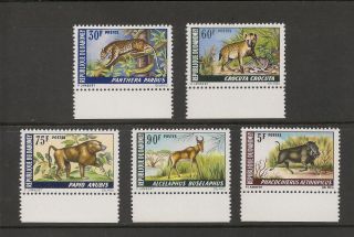 Dahomey 252 - 256 Vf - 1969 5fr To 90fr Animals Pendjari Reservation photo