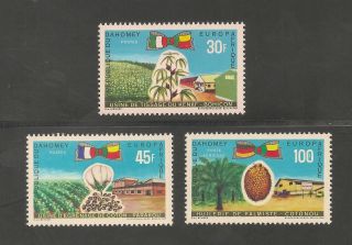 Dahomey 262 - 263 / C105 Vf - 1969 30fr To 100fr Europaafrica Issue photo
