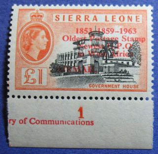 1963 Sierra Leone 1p Scott C13 S.  G.  284 Cs08095 photo