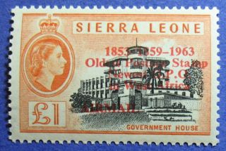 1963 Sierra Leone 1p Scott C13 S.  G.  284 Cs08096 photo