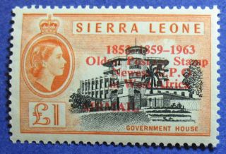1963 Sierra Leone 1p Scott C13 S.  G.  284 Cs08097 photo
