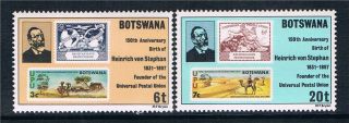 Botswana 1981 Heinrich Von Stephan Sg 477/8 photo