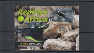 Sierra Leone 2011 Reptiles Of Africa 1v Sheet Snakes Eastern Green Mamba photo