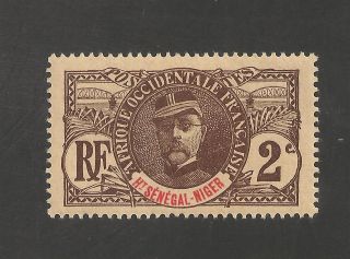 Upper Senegal & Niger 2 Vf Mlh - 1906 2c General Louis Faidherbe - Scv $2.  75 photo