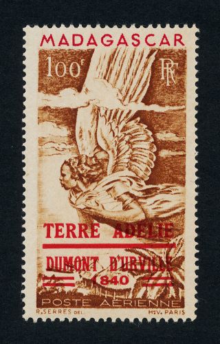 Malagasy C54 Mh - Allegory Of Air Mail,  Terre Adele O/p photo