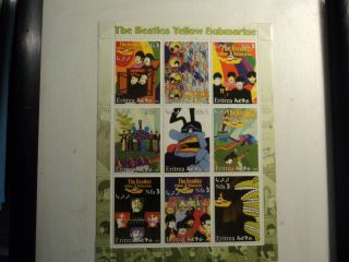 Framed,  The Beatles,  Yellow Submarine,  2003 Stamp Sheetlet photo