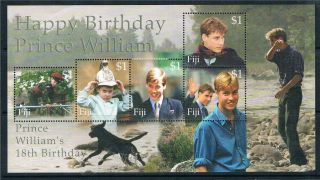 Fiji 2000 18th Birthday Prince William Sg Ms 1101 photo