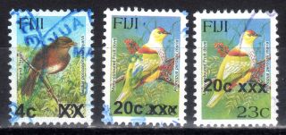 Fiji 1194,  1196 & 1196 Shifted - 2007 - 2009 Provisional Overprint Series - photo