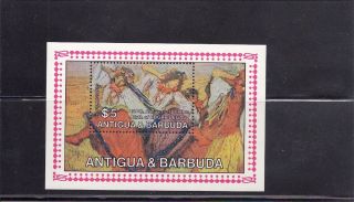 Antigua & Barbuda 1984 Folkdancers By Degas Souvenir Sheet Scott 791 photo