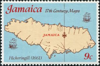Jamaica 1977 9c Multicoloured Sg425 Cv £0.  30 F Mh Postage photo