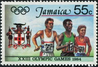 Jamaica 1984 55c Multicoloured Sg601 Cv £0.  60 F Mh Postage photo