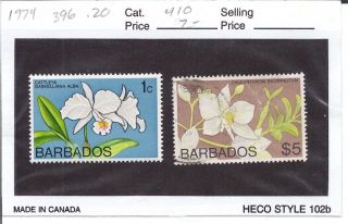Barbados 1974 Orchids 396 & 410 photo