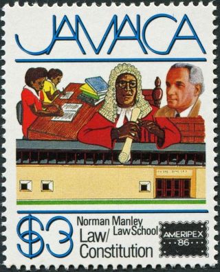 Jamaica 1986 $3 Multicoloured Sg653 Cv £1.  25 F Mh Postage photo