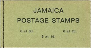 Jamaica 1965 3s Black On Green Cover Sgsb15 Stamp Booklet Postage photo
