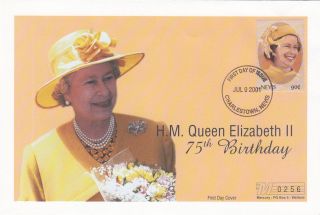 (18029) Mercury Fdc Nevis - Queen Elizabeth 75th Birthday 2001 photo