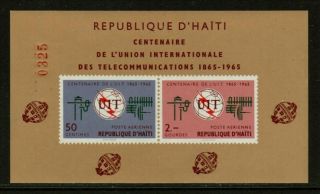 Haiti 1966 Itu Souvenir Sheet Scv15 photo
