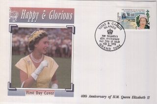 (73053) Fdc Turks And Caicos Islands - Queen Elizabeth 40 Years 1992 photo