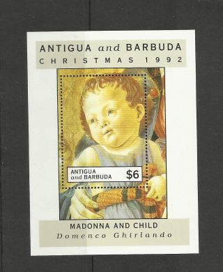 234.  Antigua And Barbuda 1992 Christmas S/s photo