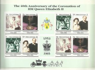 Turks & Caicos 1993 - 40th Anniv Coronation Hm Queen Elizabeth Ii M/s photo