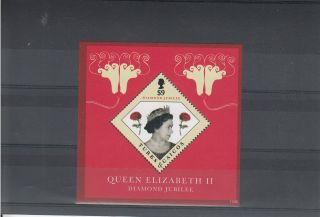 Turks & Caicos Island 2012 Diamond Jubilee 1v Sheet Queen Elizabeth Ii photo