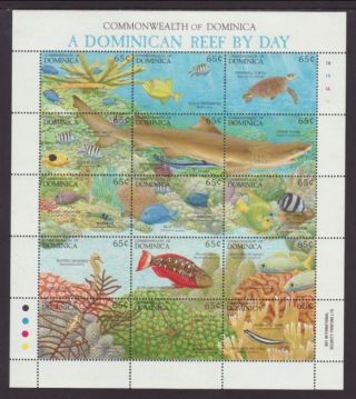 Dominica 1479 Reef,  Fish Vf (14650) photo