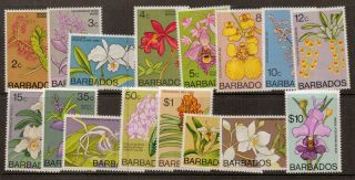 Barbados Sg485/500 1974 Orchids photo