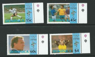 Dominica Sg1383/6 1990 World Cup Football Championship photo