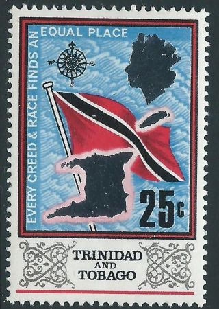 Trinidad & Tobago Sg348a 1972 25c Glazed Ordanary Paper photo