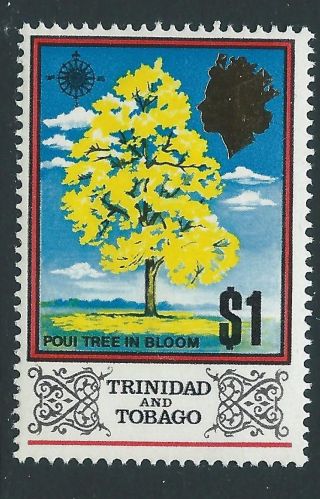 Trinidad & Tobago Sg352b 1972 $1 Glazed Ordanary Paper photo