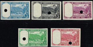 Bolivia 1942 Air Mail Stamp Specimen Full Serie Depto.  Del Beni photo