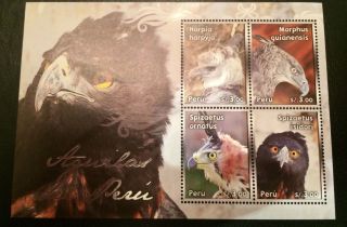 Peru Souvenir Sheet Bird Eagle photo