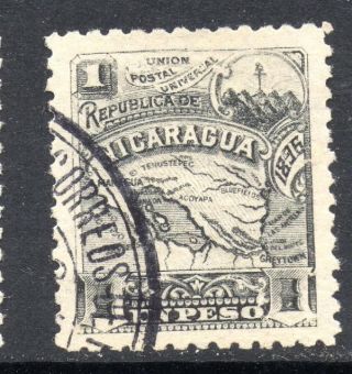 (h270) Nicaragua 1896 Seebeck 1 Peso Postally photo
