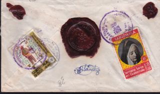 Guatemala1978 Registered - Insured Cvr,  Three Wax Seals Dela Cuesta - S.  Marcos (ws115) photo