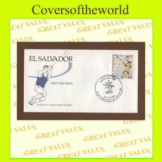 El Salvador 1992 Barcelona Olympics Hammer First Day Cover photo