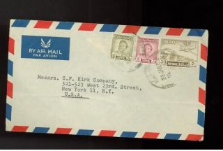 1952 Baghdad Iraq Airmail Cover To Usa photo