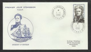 Taaf French Antarctic 1990 Bi - Centenary Dumont D ' Urville 1v Fdc photo