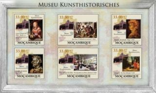 Mozambique - Classic Paintings - 6 Stamp Sheet 13a - 365 photo