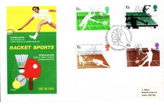 12 January 1977 Racket Sports Philart First Day Cover Bureau Shs photo