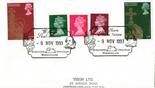 9 November 1993 Cover William Shakespeare Stratford Upon Avon Warwickshire Shs N photo