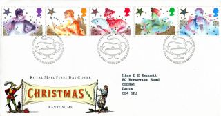 19 November 1985 Christmas Royal Mail First Day Cover Bureau Shs (w) photo