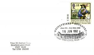 16 June 1992 Civil War Cover Whitefriars Coventry Shs photo