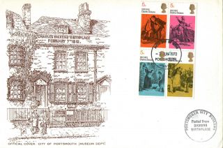 3 June 1970 Literary Anniversaries Portsmouth Museum First Day Cover Better Fdi photo