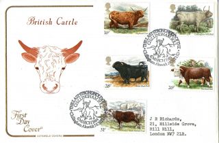 6 March 1984 British Cattle Cotswold First Day Cover Chillingham Bull Shs photo
