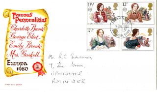 9 July 1980 Famous People Mercury First Day Cover Romford Essex Fdi photo