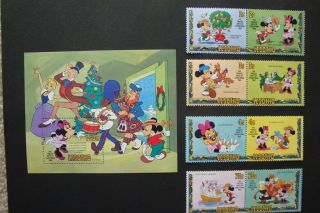 Disney - The Twelve Days Of Christmas 1982.  X14470a - Souvenir Sheet photo