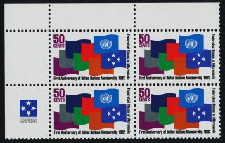 Micronesia 153 Tl Block Flags United Nations photo