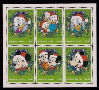 Disney Mickey Mouse Donald Duck Collectible Postage Stamp Sierra Leone 2077 photo