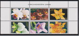 Netherlands Antilles Orchids Block Of 6 Scott 1099 photo